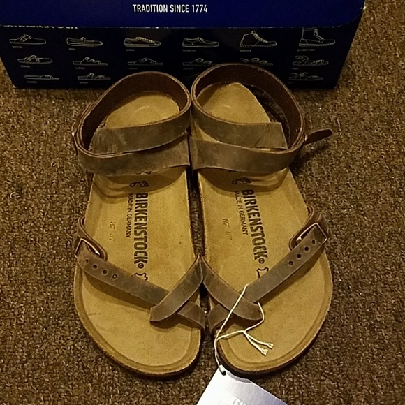NEW BIRKENSTOCK YARA SANDAL OILED LEATHER HABANA - Picture 3 of 4